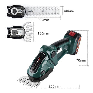 2 IN 1 20000RPM Handheld Electric Hedge Trimmer Garden Tool 24V Cordless Rechargeable Household Shrub Weeding Pruning Lawn Mower