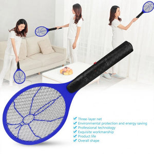 Electric Mosquito Racket Killer Insects Racket Electric Fly Swatter Fryer Flies Cordless Battery Power Bug Zapper Kills Home Bug