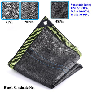 HDPE Black Sunshade Net Shading Rate 55~95% Garden Plant Cooling Courtyard Shading Net Outdoor Swimming Pool Cover Sun Shade Net