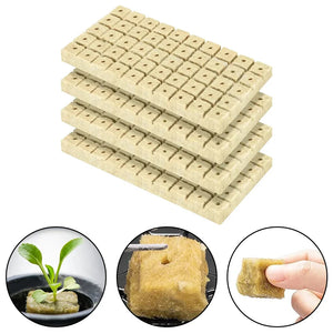 Hydroponic Board Grow Media Cubes Nursery Block Plant Cubes Soilless Substrate Rock Wool Plug Block Garden Pots Planters