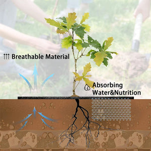 10pcs Non-Woven Degradable Fabric Tree Mulch Ring  Protector Mat Reusable Weed Barrier for Control Root Protection