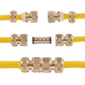 1/2 3/4"  Thread Quick Connector Brass Garden Watering Adapter Drip Irrigation Copper Hose Quick Connector Fittings 1 Pcs