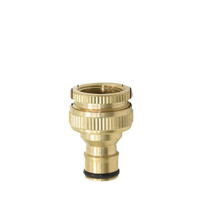 1/2'' 5/8" 3/4'' 1'' Brass Hose Quick Connector Water Stop Fitting Copper Thread Tap Coupling Garden Watering Gun Adapter