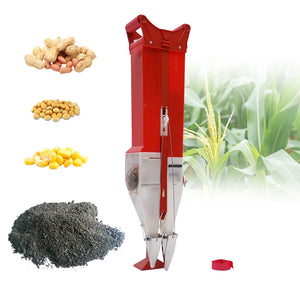 Manual Fertilizer Double Cylinder Spreader Machine Seed Drill Fertilizer Applicator Handheld Seeder 6-8 Mu Garden Planter Tools