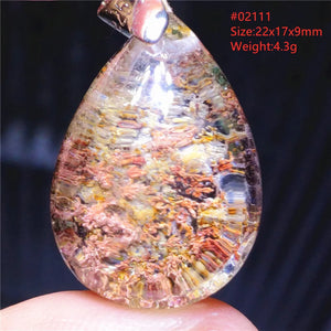 Natural Green Phantom Quartz Water Drop Pendant Women Man Orange Yellow Phantom Fashion Ghost Garden AAAAAA