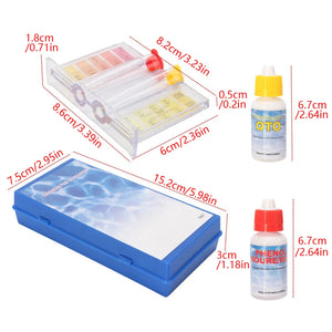 PH Chlorine Water Test Kit Tester Hydrotool Testing Kit Swimming Pool Water Alkalinity Test Hydroponics Aquarium Accessories