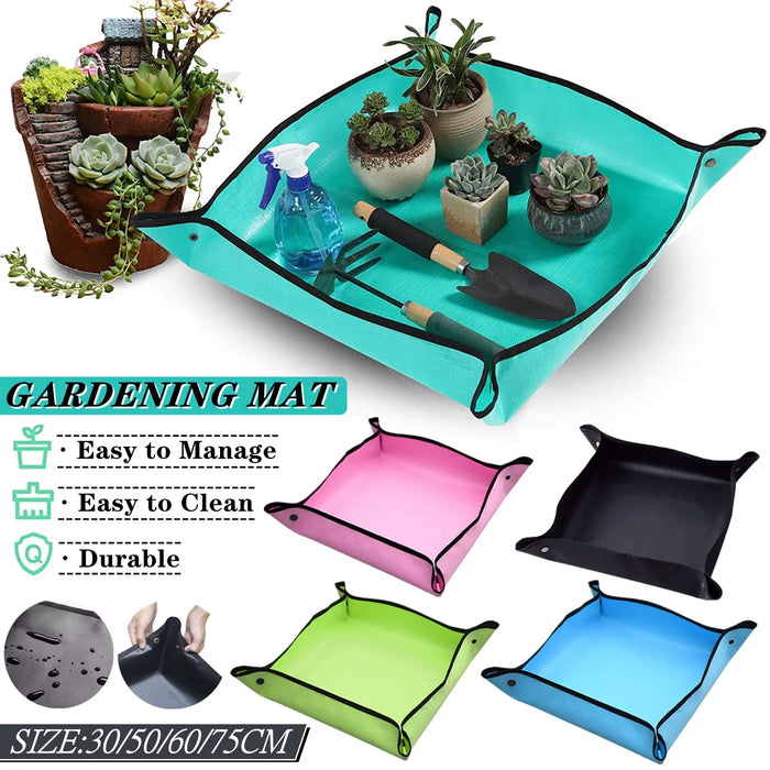 Garden Planting Mat Flower Pot Plant Repotting Mat Reusable Foldable Gardening Transplanting Mat Succulent Plant Pad