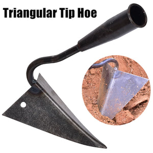 Farm Tools Hoes Triangle Furrow Hoe Household Agricultural Weeding Hoe Planting Vegetable Gardening Loosening Soil Weeding Tools