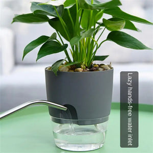 Hydroponic Flowerpot Water Container Automatic Watering Hydroponic Plant Pot Azy Self-watering Flowerpot Office Plant Flower Pot