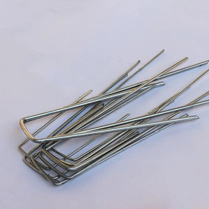 Securing Pegs Garden Stakes Pins for Securing Weed Landscape Fabrics Netting Ground Sheets Galvanized Lawn Stake 50 Pcs