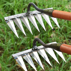 Iron Gardening Hoe Hoe Weeding Rake Agricultural Tools Grasping Raking Loosening Soil Artifact Harrow Agricultural Tools