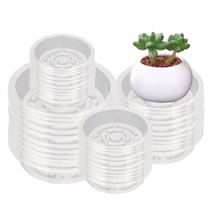 5PCS Round FlowerPot Tray for Indoor Plant Bonsai Drip Saucers Garden PP Plastic Transparency Planter Mat Reusable Pot Water Pan