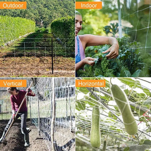 1Pcs Multi Use Plant Trellis Netting Heavy-Duty Polyester Plant Support Vine Climbing Hydroponics Garden Net Accessories