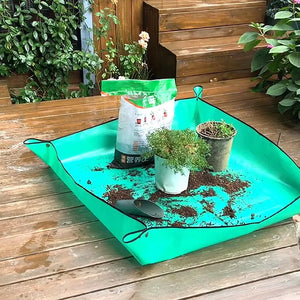 50-100CM Waterproof Gardening Planting Mat PVC Plant Repotting Mat Foldable Gardening Potting Pad Flower Pots Transplanting Mats