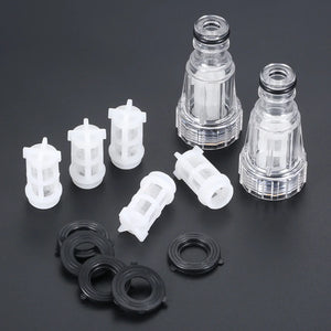 Plastic Faucet Quick Connector Car Washing Machine Water Filter High Pressure Washer Garden Pipe Hose Adapter with Filter Nets