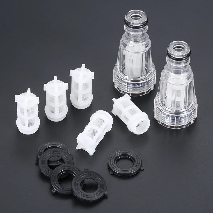 Plastic Faucet Quick Connector Car Washing Machine Water Filter High Pressure Washer Garden Pipe Hose Adapter with Filter Nets