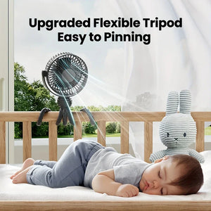 Xiaomi Fan for Cart Stroller Fans Portable Outdoor Fan Clip On for Baby 3 Speeds USB Rechargeable Handheld Electric Fan Home