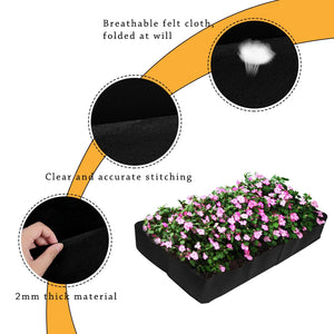 For Vegetables Flowers Multi-grid Felt Rectangular Planting Bag 4/8 Pockets Raised Garden Bed Square Plant Grow Bags