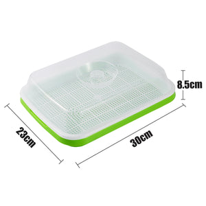 Sprouting Tray With Cover Pea Bean Wheat Seedling Germination Plate Cat Grass Wheatgrass Soilless Hydroponics Planting Pots