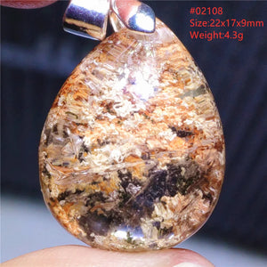 Natural Green Phantom Quartz Water Drop Pendant Women Man Orange Yellow Phantom Fashion Ghost Garden AAAAAA