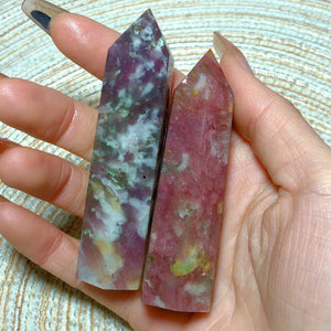 Natural Crystals Pink Green Tourmaline Flash Tower Garden Decorations Rare Torch Prismatic Mineral Energy Gemstones