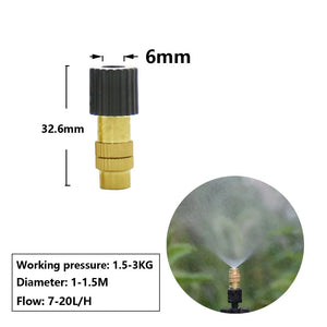 15-250Pcs Micro Drip Irrigation Misting Brass Nozzle Garden Spray Cooling Parts Copper Sprinkler with Thread Barb Tee Connector