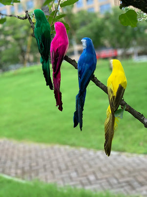 25/35cm Simulation Parrot Garden Decoration Creative Lawn Figurine Ornament Animal Bird Outdoor Garden Party Prop Decoration