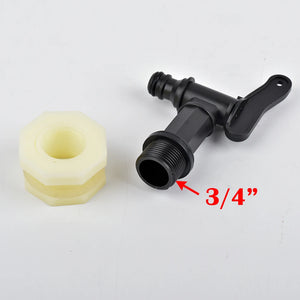 1pc 1/2 3/4" Plastic Male Thread Water Faucet Fish Tank Tap Adapter Assembly Drainage Faucet Aquarium Valve Garden Accessories