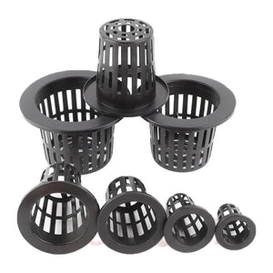 50Pcs Black Plant Grow Pots Garden Vegetable Soilless Hydroponic Basket Nursery Pots Hydroponic Colonization Mesh Cup