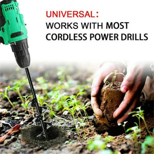 Drill Head for Digging Hole for Garden Planting Farm Agricultural Spiral Drill Bit Loose Soil Alloy Ground Drill Short Rod Plant