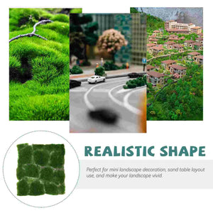 Simulated Fake Moss Home Accessories Grass Turf Simulation Green Lawn Artificial Mat Plastic Decor