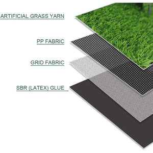 Artificial Grass Turf Lawn, Outdoor Garden Lawn Landscape Synthetic Grass Mat Fake Grass Rug Artificial Lawn