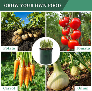 Garden Grow Bags 3/5/7/10 Gallon Plant Growing Bags PE Vegetable Planter Growing Bag DIY Fabric Grow Pot Potato Onion Bag