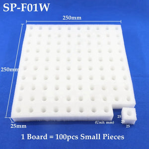 1Board Black White Square Hydroponic Sponge Garden Vegetable Soilless Planting Seedlings Germination Grow Mesh Cup Media Sponge