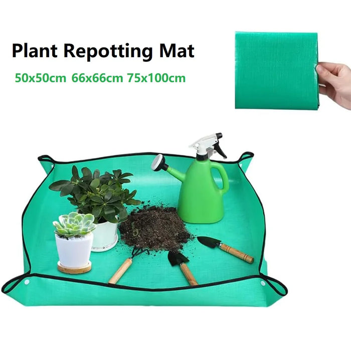 50-100cm Planting Mat Gardening Potting Pad Foldable Gardening Mat Transplanting Waterproof Plant Repotting Mat Accessories