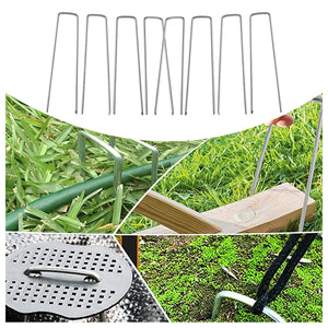 Hose Bracket U-Shape Weedproof Cloth Ground Nail DN16/20mm PE Pipe Ground Stake Weed-Remove Cover Greenhouse Mulch Film Fixator