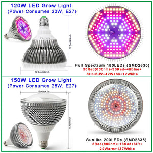 LED Grow Light 100W 120W Full Spectrum Fitolamp Hydroponics Phyto Lamp For Indoor Vegs Flower Seedlings Plants