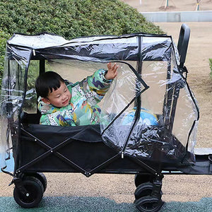 Camping Trolley Rain Cover Garden Picnic Wagon Stroller Cart Waterproof Cover With Double Zips Outdoor Hiking Accessories