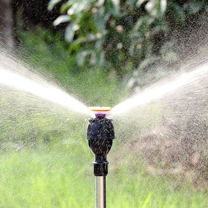 360 Rotary Irrigation Sprinkler Head with Tripod Telescopic Support Automatic Rotating Sprayer Garden Lawn Watering Sprinkler