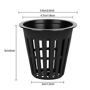 50/100pcs 2 Inch Hydroponics Cups Slotted Mesh Wide Lip Filter Plant Net Pot Bucket Basket Vegetable Garden Grown Netted Baskets