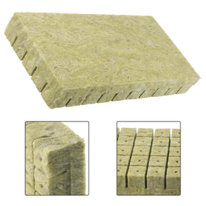 50/100pcs 25x25x40mm Stonewool Hydroponic Grow Media Cubes Garden Plant Soilless Substrate Rock Wool Plug Cloning Block