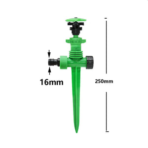 Adjustable Spiked Rocker Impact Sprinkler Garden Agriculture Watering Nozzle Lawn Irrigation Watering 360 Degrees Rotary Jet