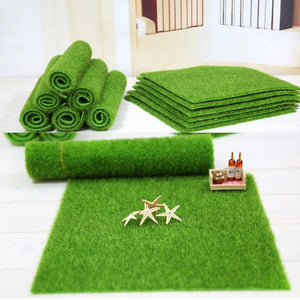 Green Grass Mat Artificial Lawns Turf Carpets Fake Sod Garden Moss