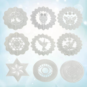 3D Flowing Wind Spinner Catcher Hanging Decor for Yard Garden Stainless Steel Mirrored Wind Chimes Sculptures Amulet Meditation