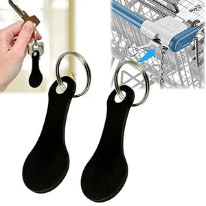 1/2pcs New Metal Shopping Cart Tokens Trolley Token Key Ring Decorative Keychain Multipurpose Shopping Portable For Home Outdoor