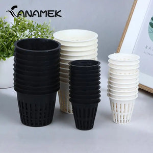 10Pcs 2 Inch 3 Inch Planting Mesh Pot Soilless Net Basket Grow Orchids Hydroponics Cups Slotted Colonization Container