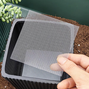 20Pcs Bonsai Tool Pot Mesh Sheet Hole Flowerpot Bottom Net Pest Control Prevent Soil Loss Breathable Gasket White