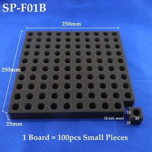 1Board Black White Square Hydroponic Sponge Garden Vegetable Soilless Planting Seedlings Germination Grow Mesh Cup Media Sponge