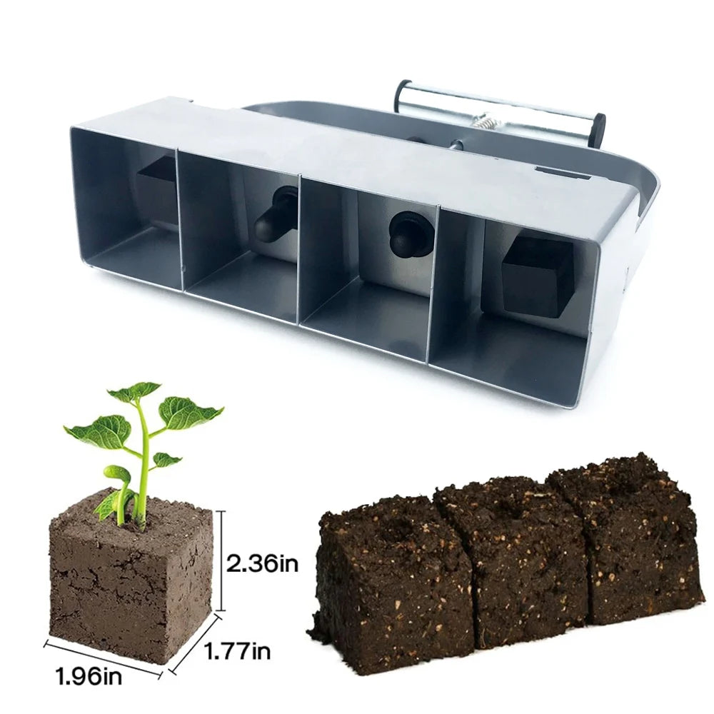 Handheld Seedling Soil Block Maker | 2-Inch Seedling Block Tool for ...