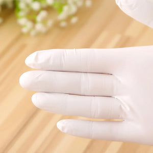 50/100PCS Disposable Gloves Nitrile Gloves for Kitchen/Working/Household/Garden/Cleaning/Dish Washing White Latex Rubber Gloves